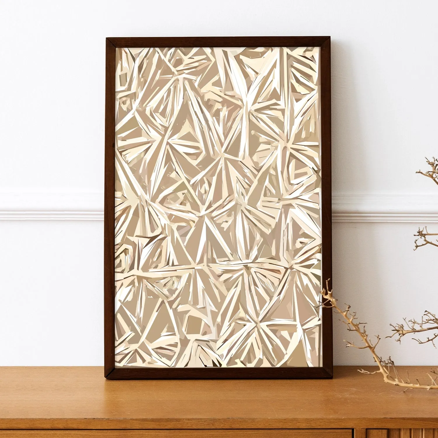 Block Art Patterns In Earthy Tones - I