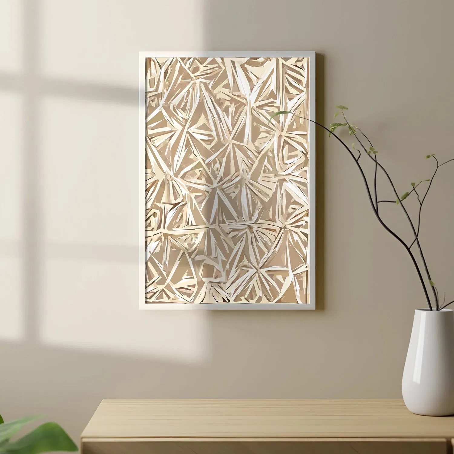 Block Art Patterns In Earthy Tones - I