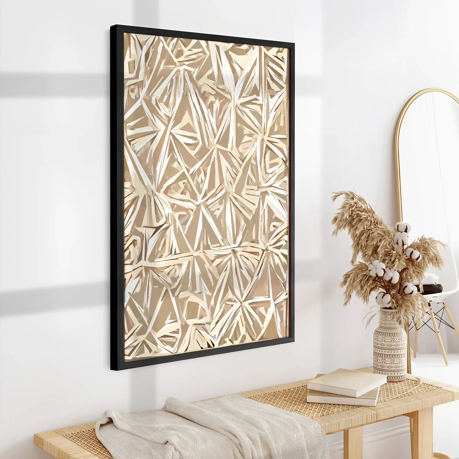 Block Art Patterns In Earthy Tones - I