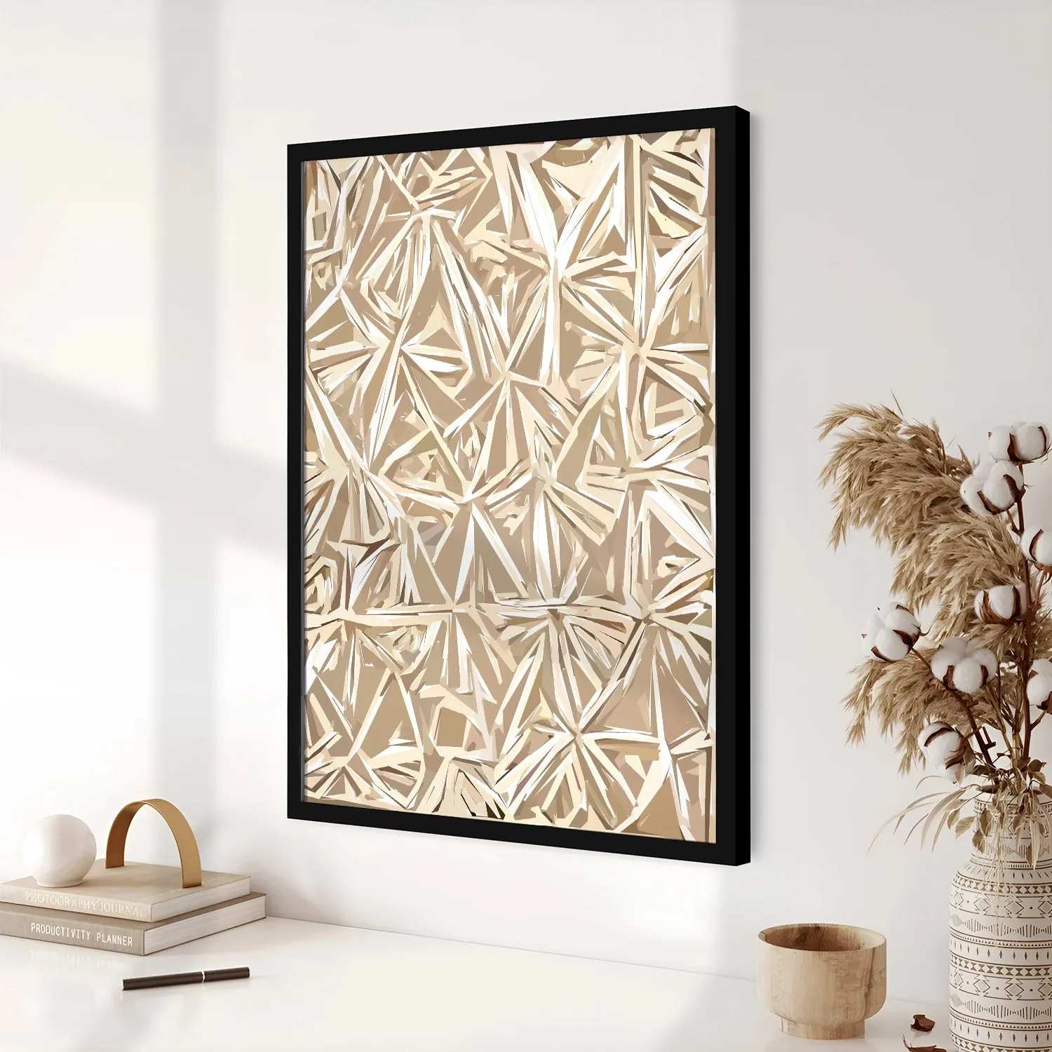 Block Art Patterns In Earthy Tones - I