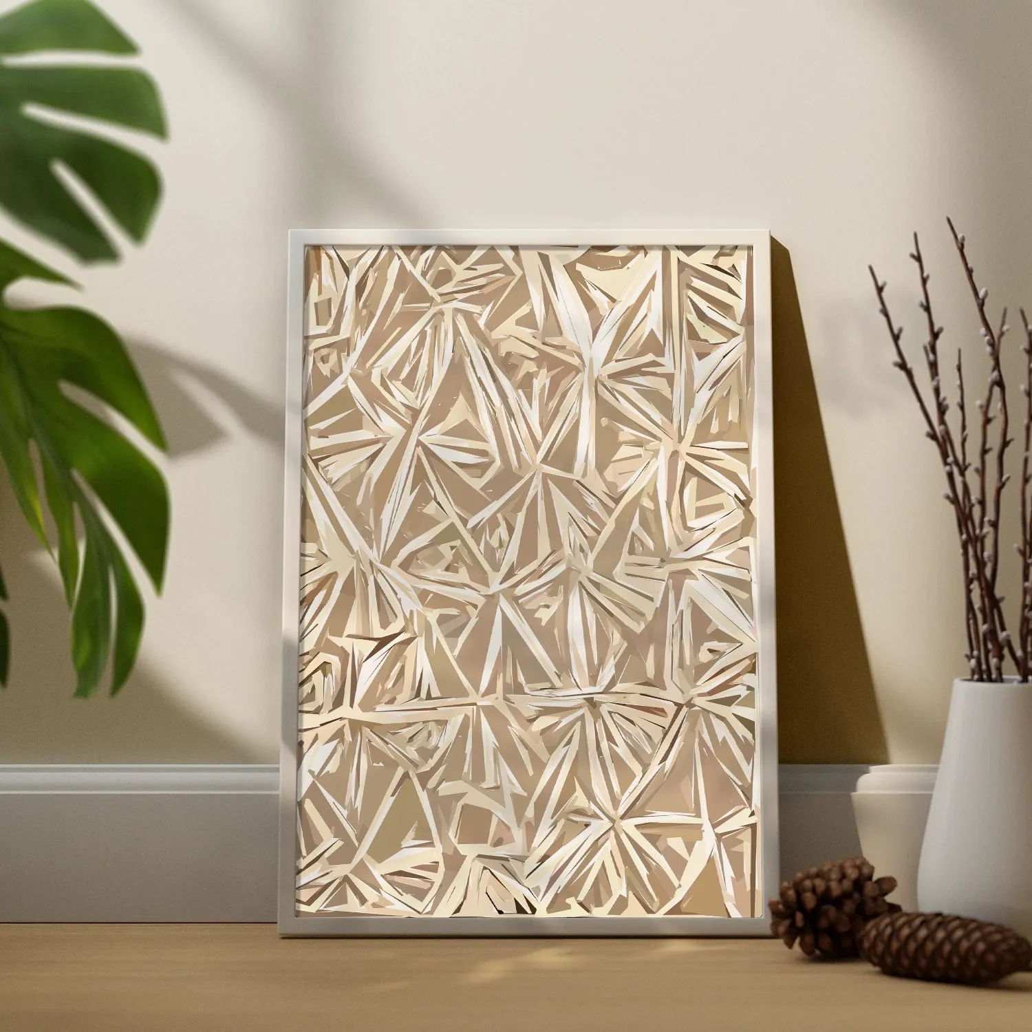 Block Art Patterns In Earthy Tones - I