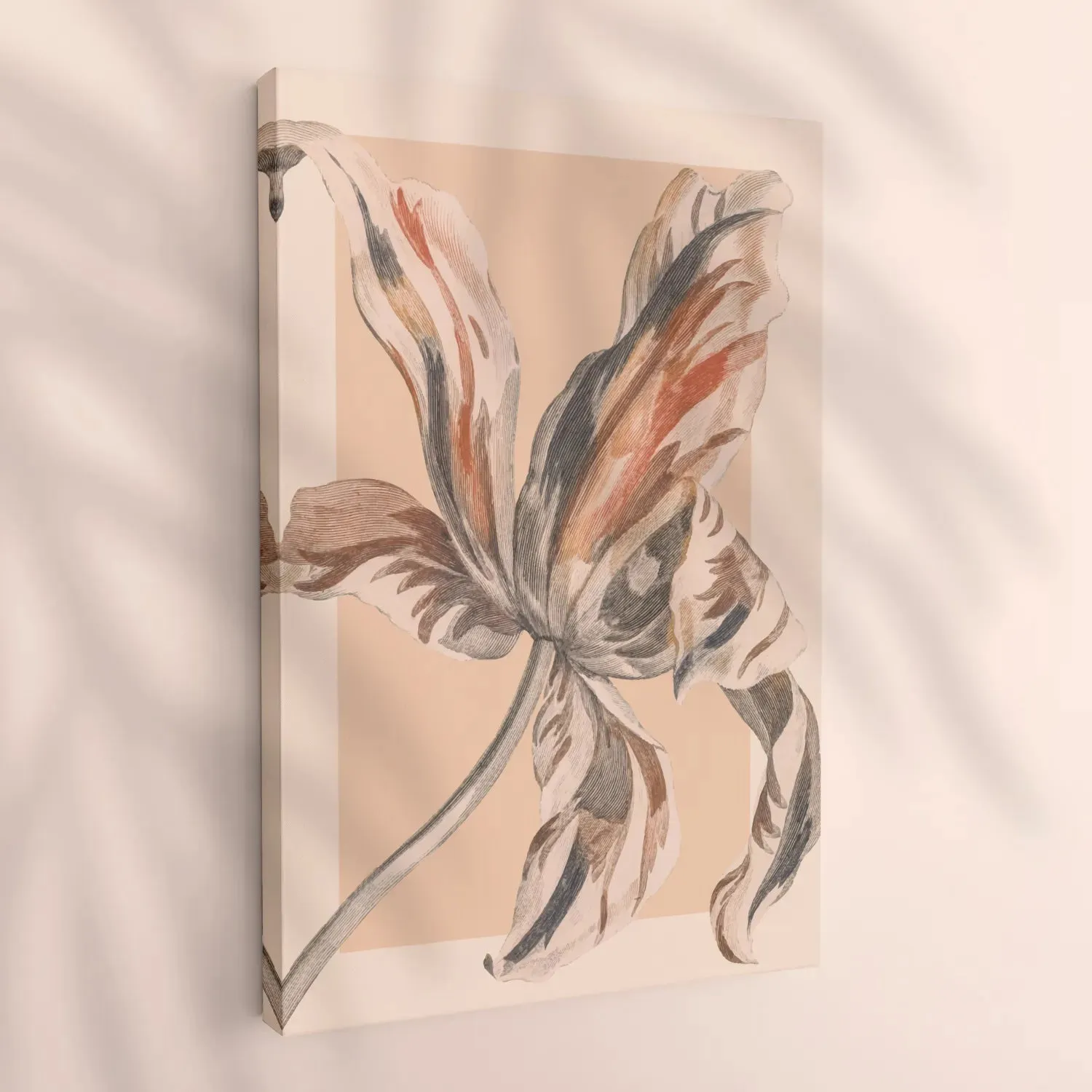 Blooming Flower Colored Pencil Sketch Style