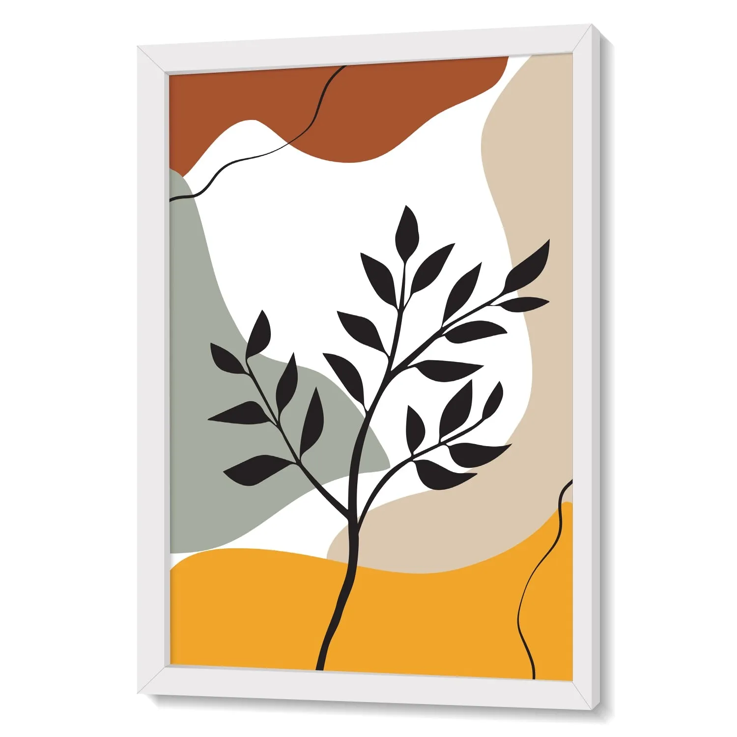 BOHO Inspired Artistic Mahogany Plant Leaves