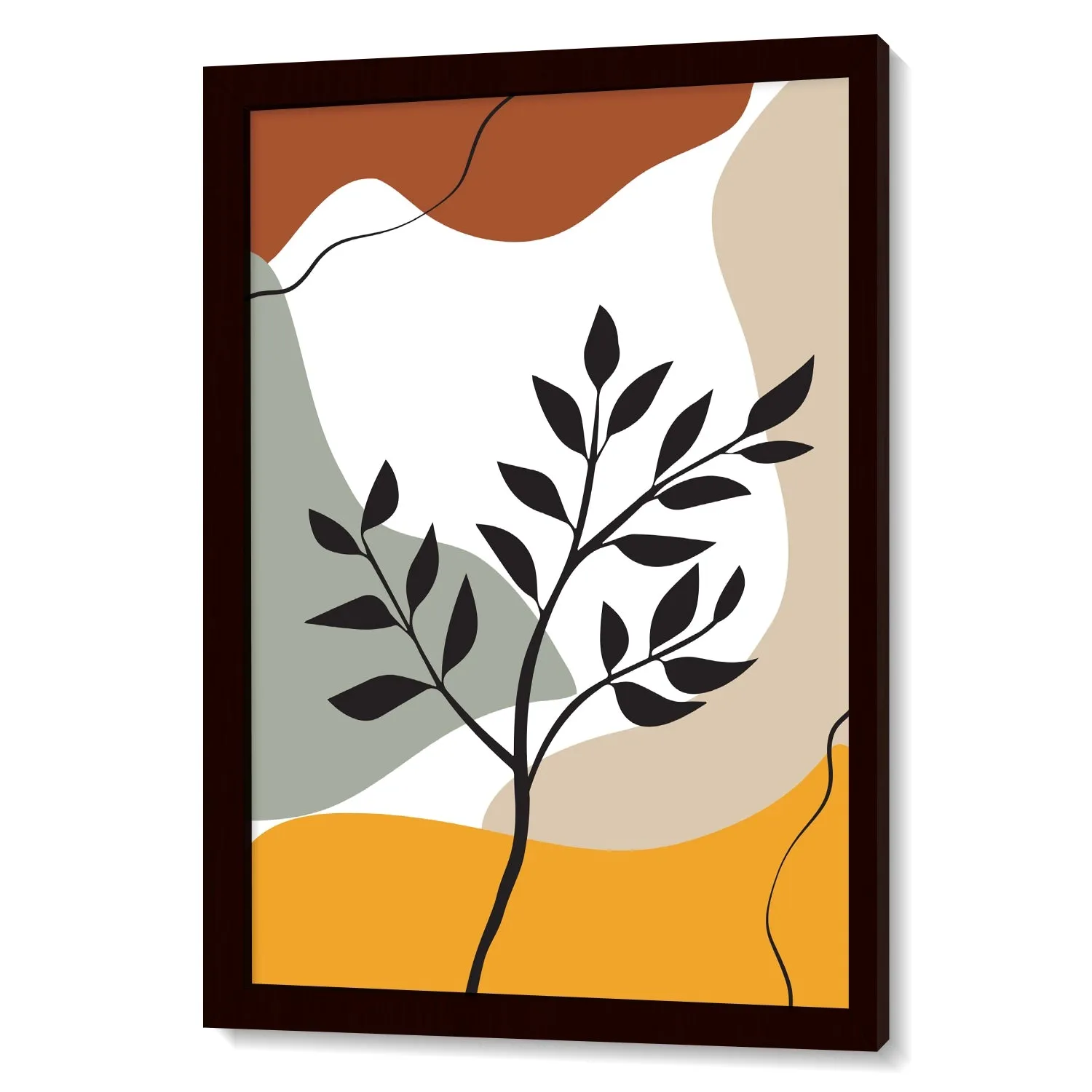 BOHO Inspired Artistic Mahogany Plant Leaves