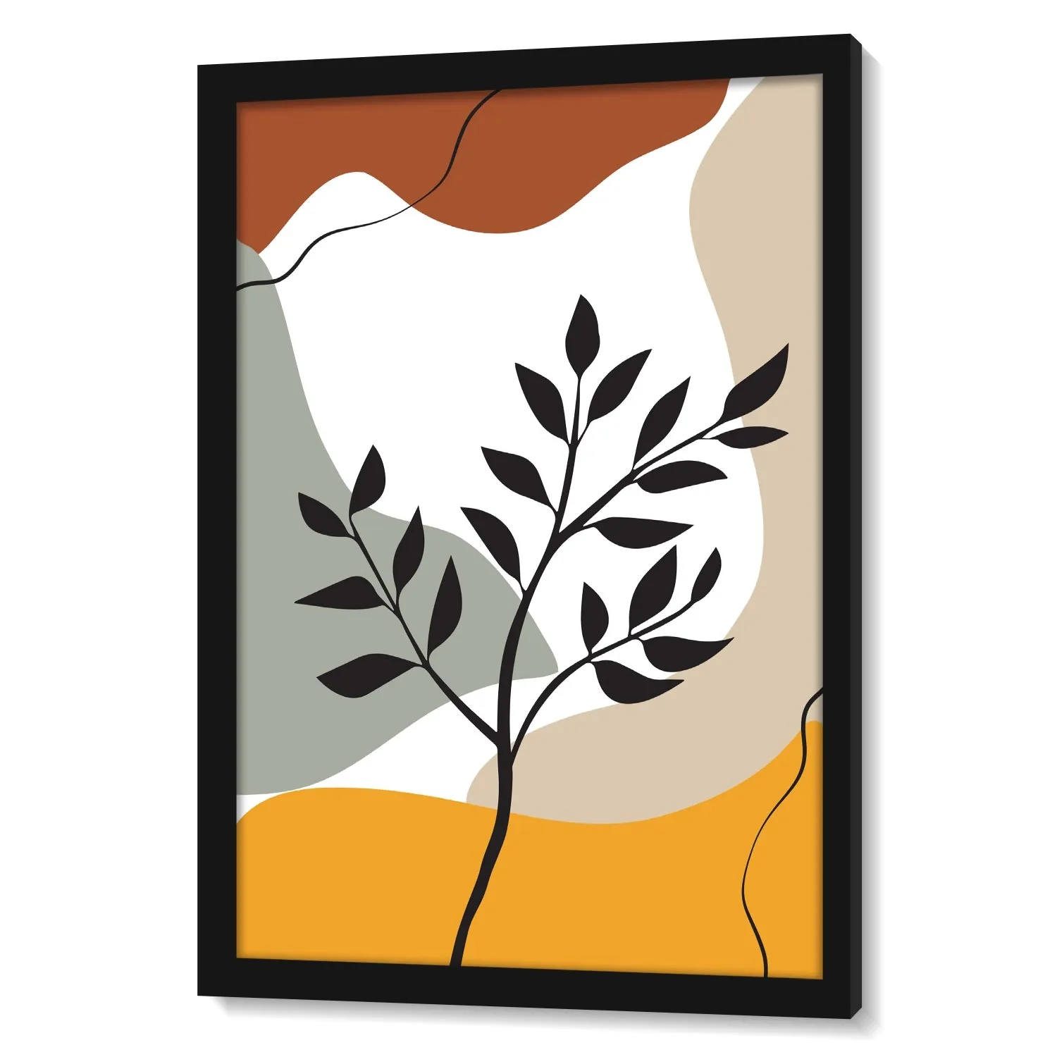 BOHO Inspired Artistic Mahogany Plant Leaves