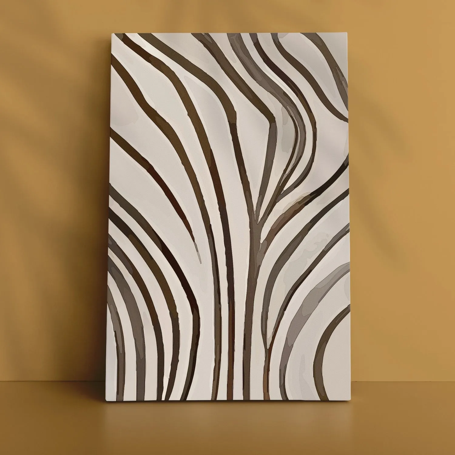 BOHO Inspired Leaf Lines In Earthy Tone