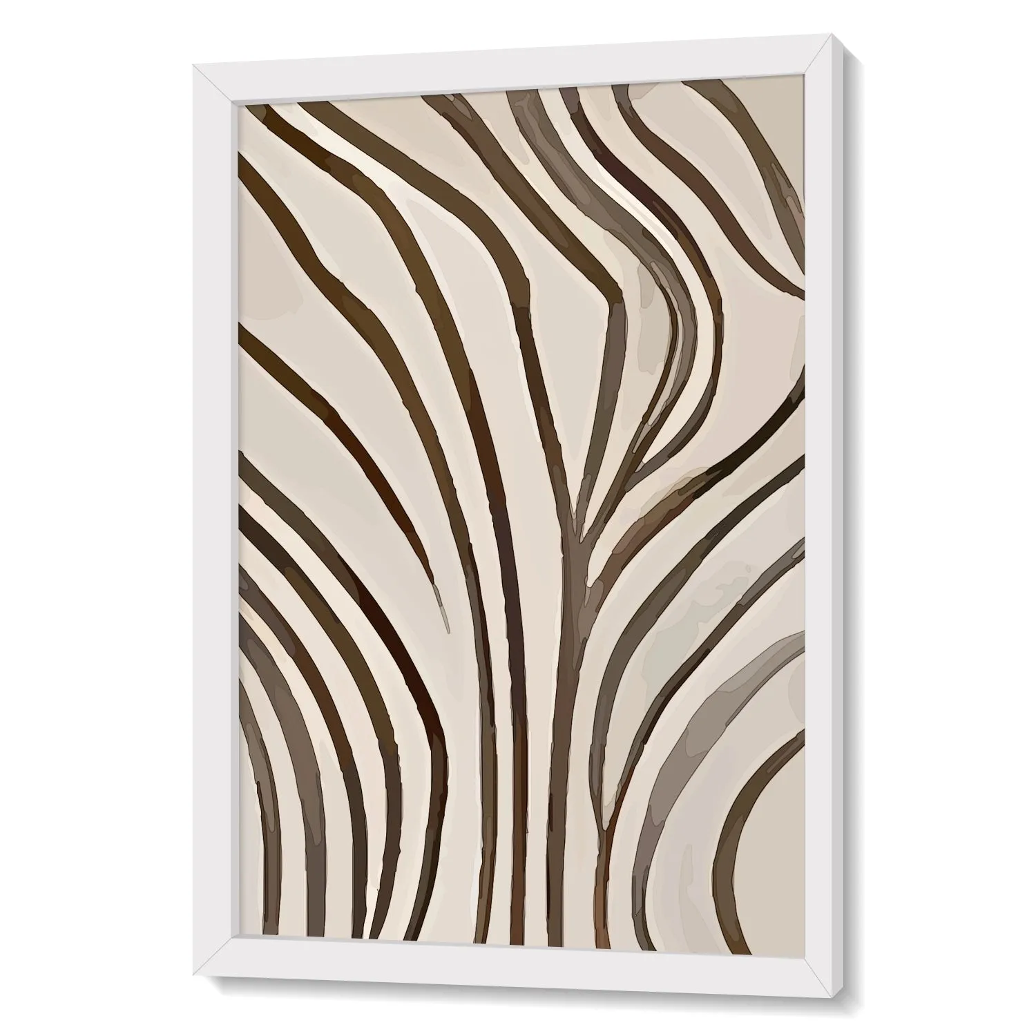 BOHO Inspired Leaf Lines In Earthy Tone