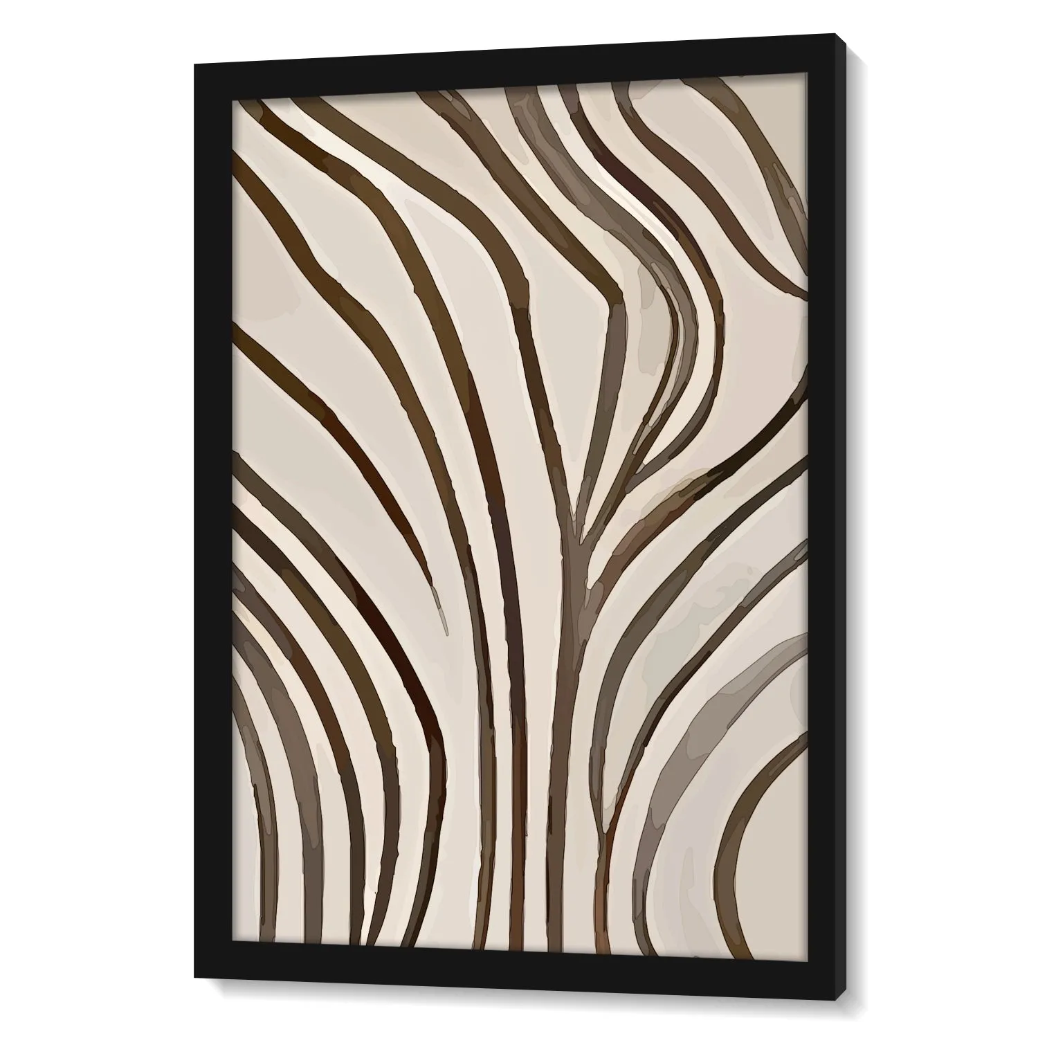 BOHO Inspired Leaf Lines In Earthy Tone