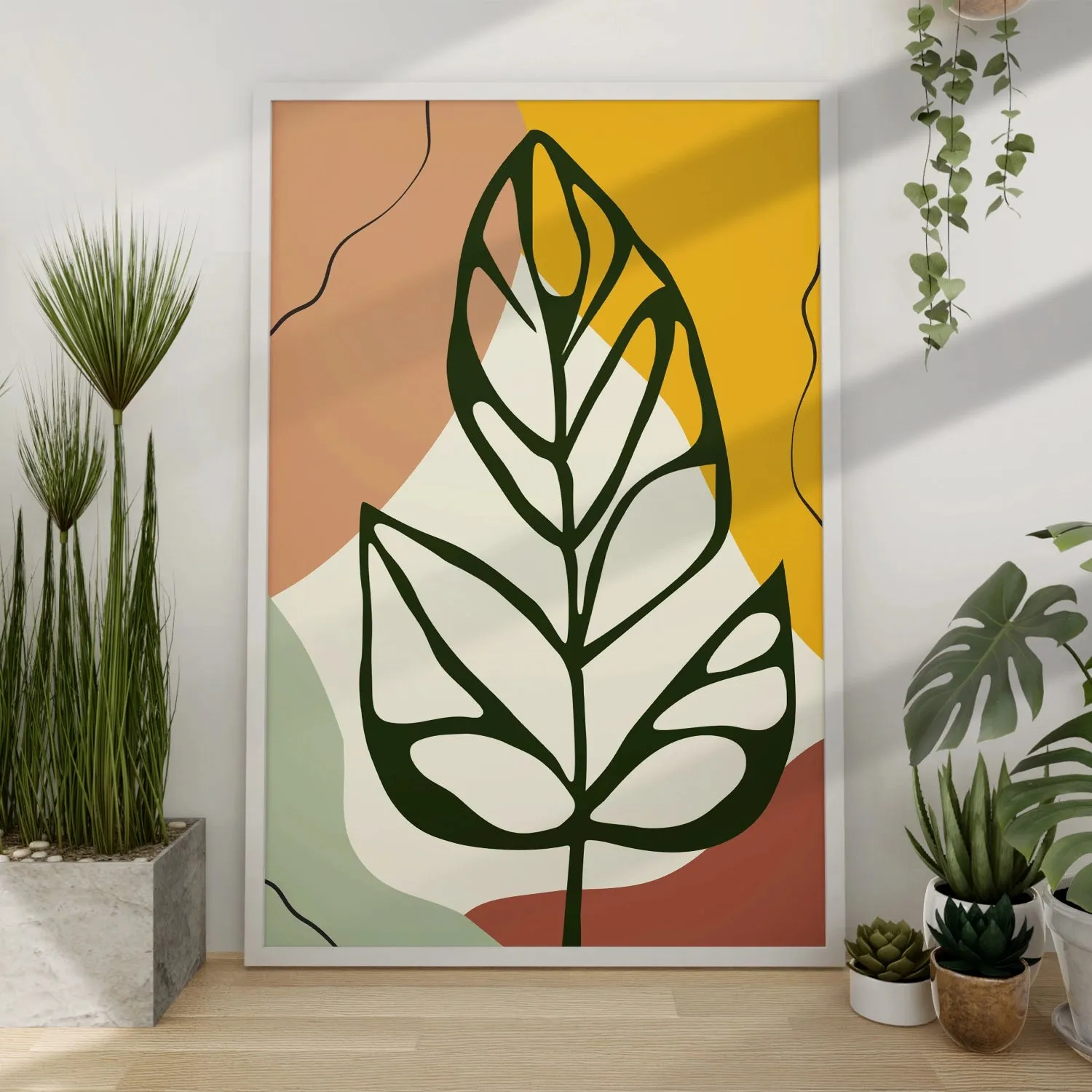 BOHO Inspired Swiss Cheese Plant Leaves