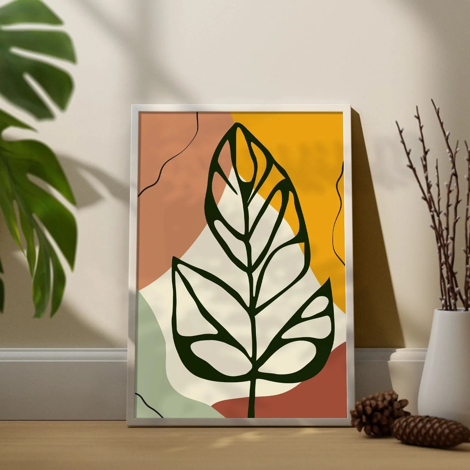BOHO Inspired Swiss Cheese Plant Leaves