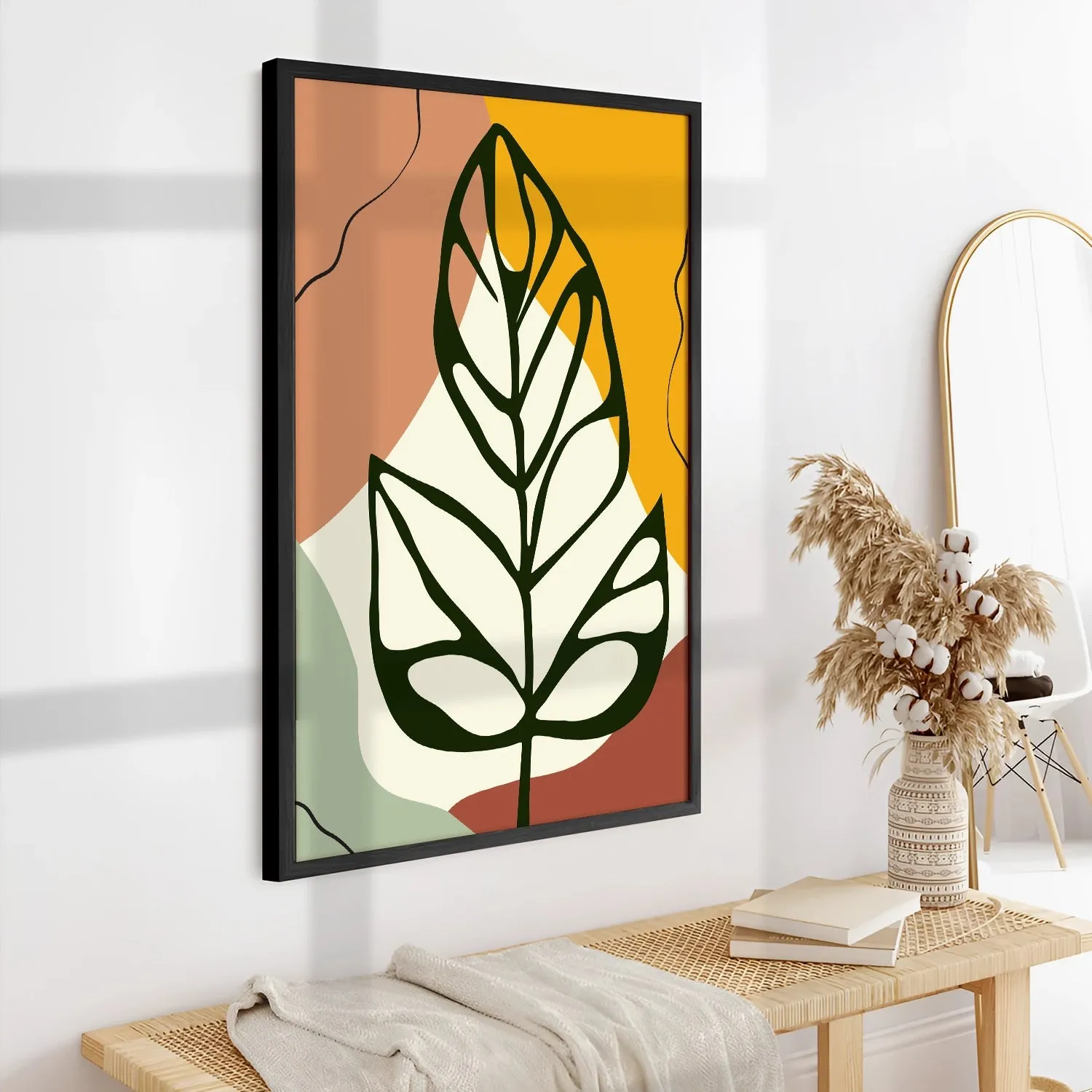 BOHO Inspired Swiss Cheese Plant Leaves