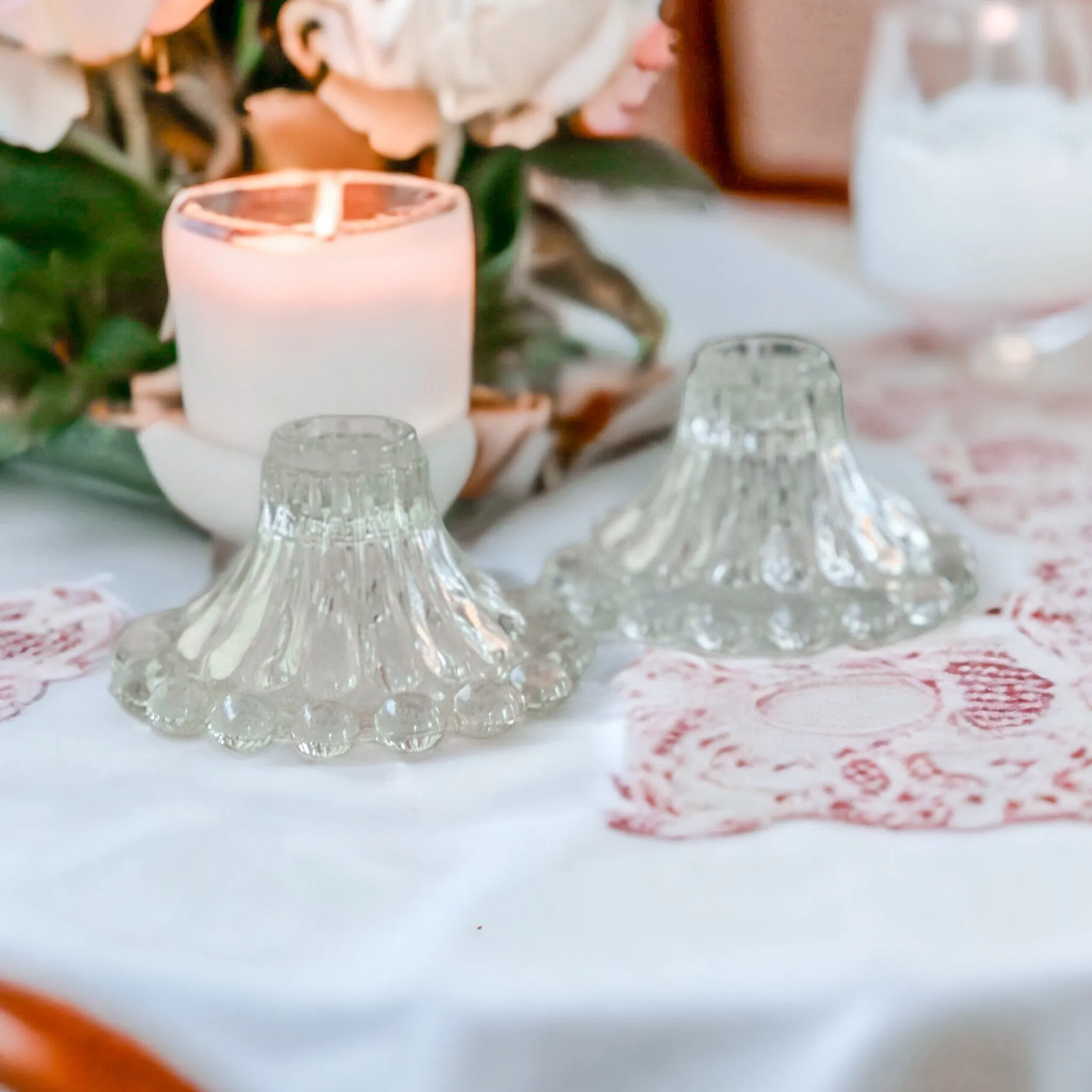 Boopie Bubble Glass Candlestick Holders
