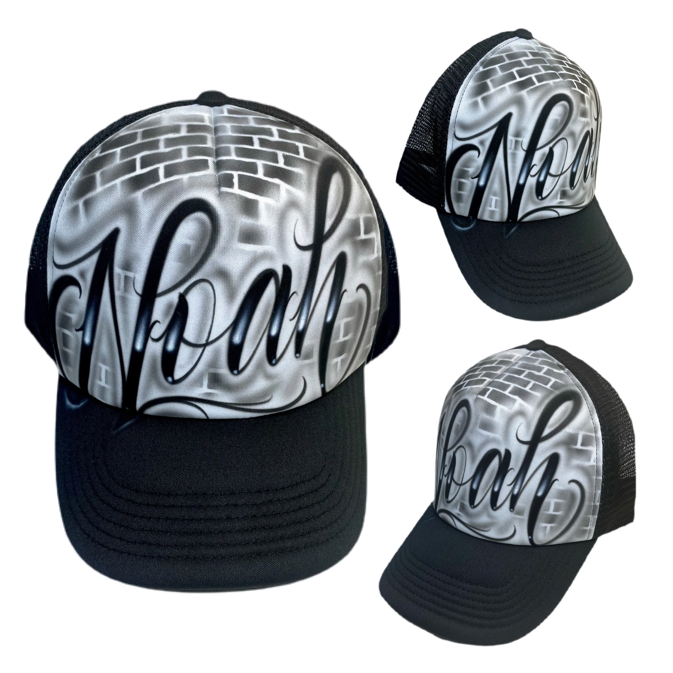 Brickwall Script Style Backpack and Cap Combo (18)