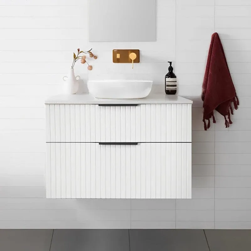 Bronte 750mm Wall Hung Bathroom Vanity - Matte White