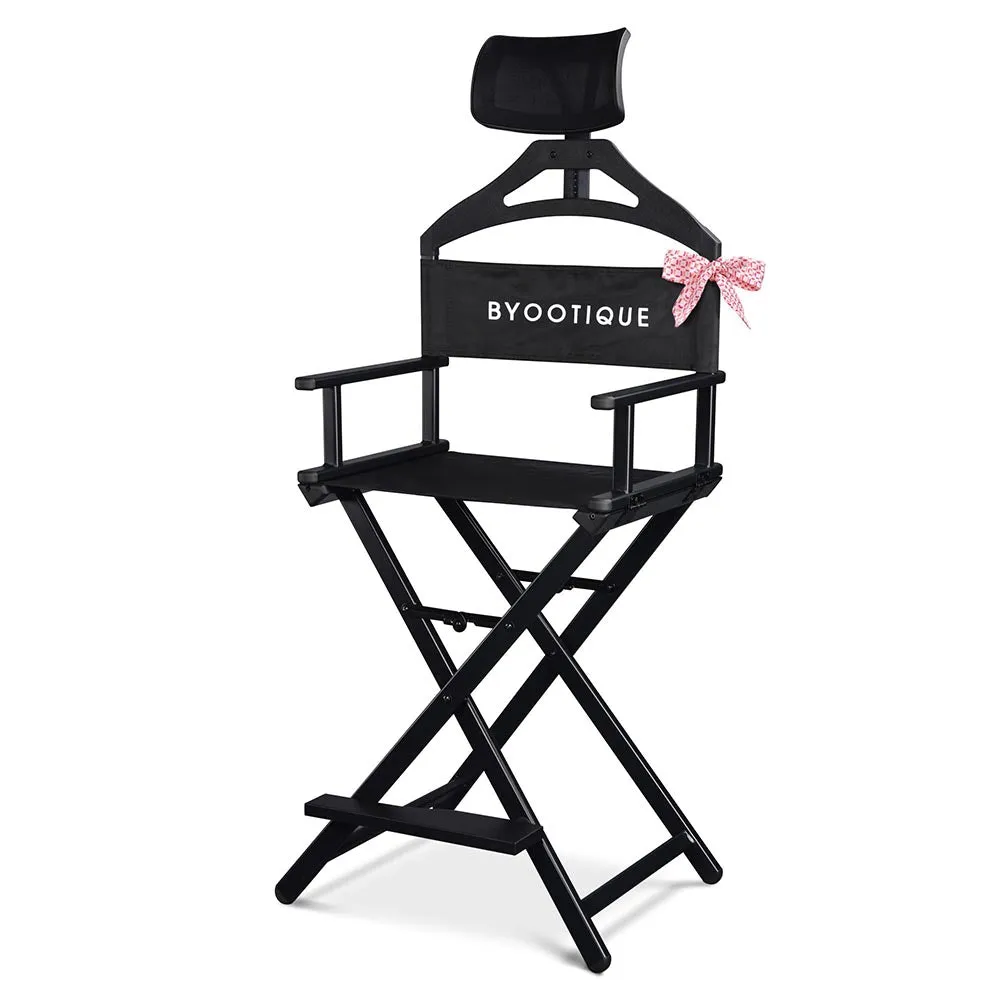 Byootique UrStudio Makeup Chair with Headrest: Tall Director's Chair