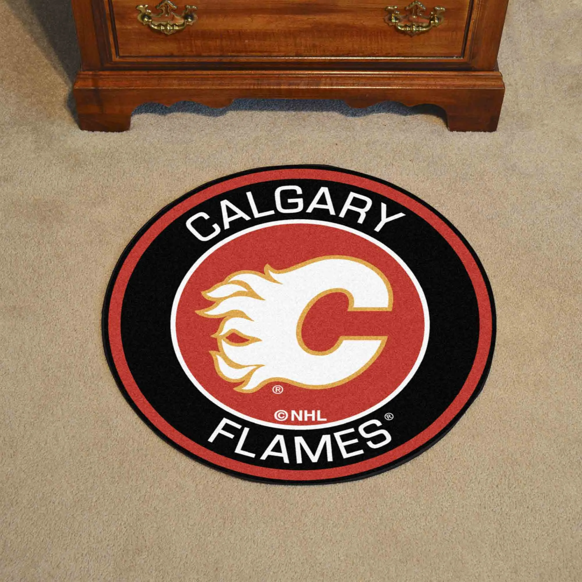 Calgary Flames Roundel Rug - 27in. Diameter