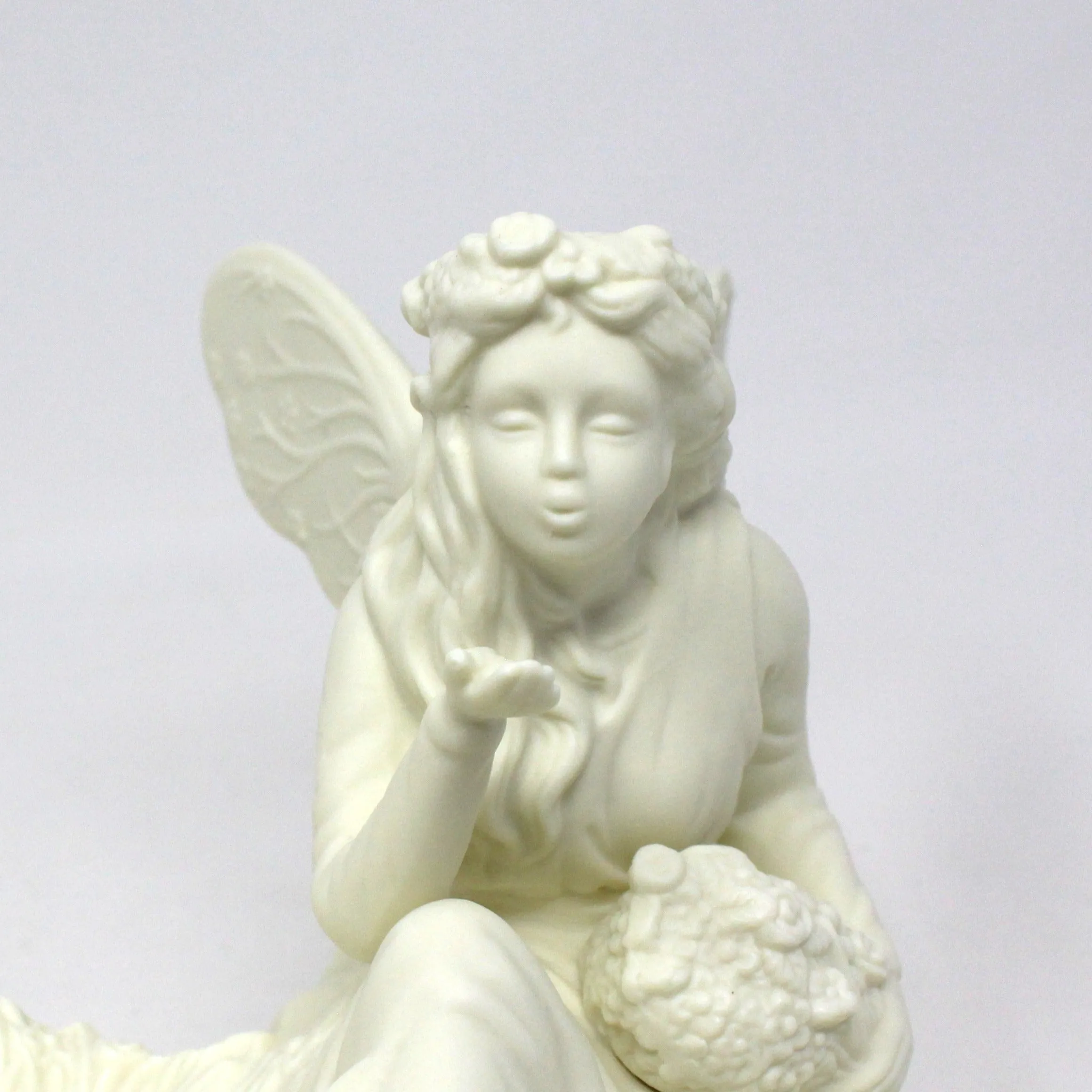 Candle Holder, Partylite, Ariana Garden Fairy Votive / Tealight, Bisque Porcelain, Vintage