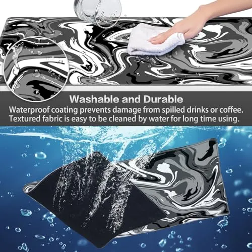 Canjoy Gaming Mouse Pad, Fluid Pattern Mouse Pad 31.5x15.9inch Large Extended Computer Mouse Mat Keyboard Full Desk Mousepad for Gaming, Office, Home