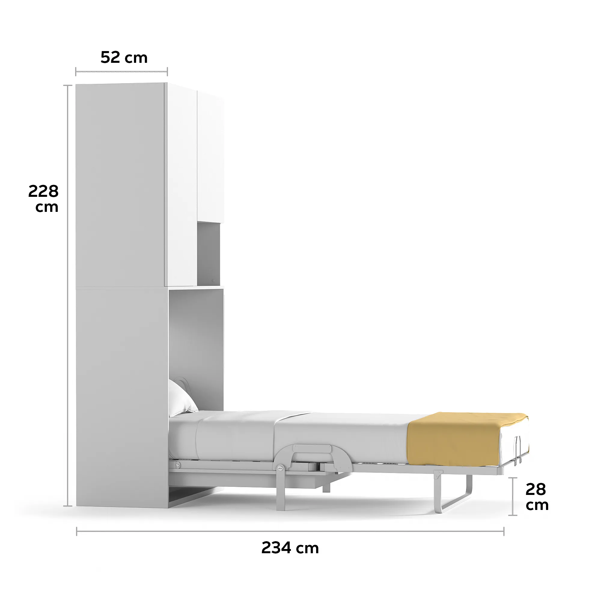 Capsule Folding King Single Wall Bed Compact Set