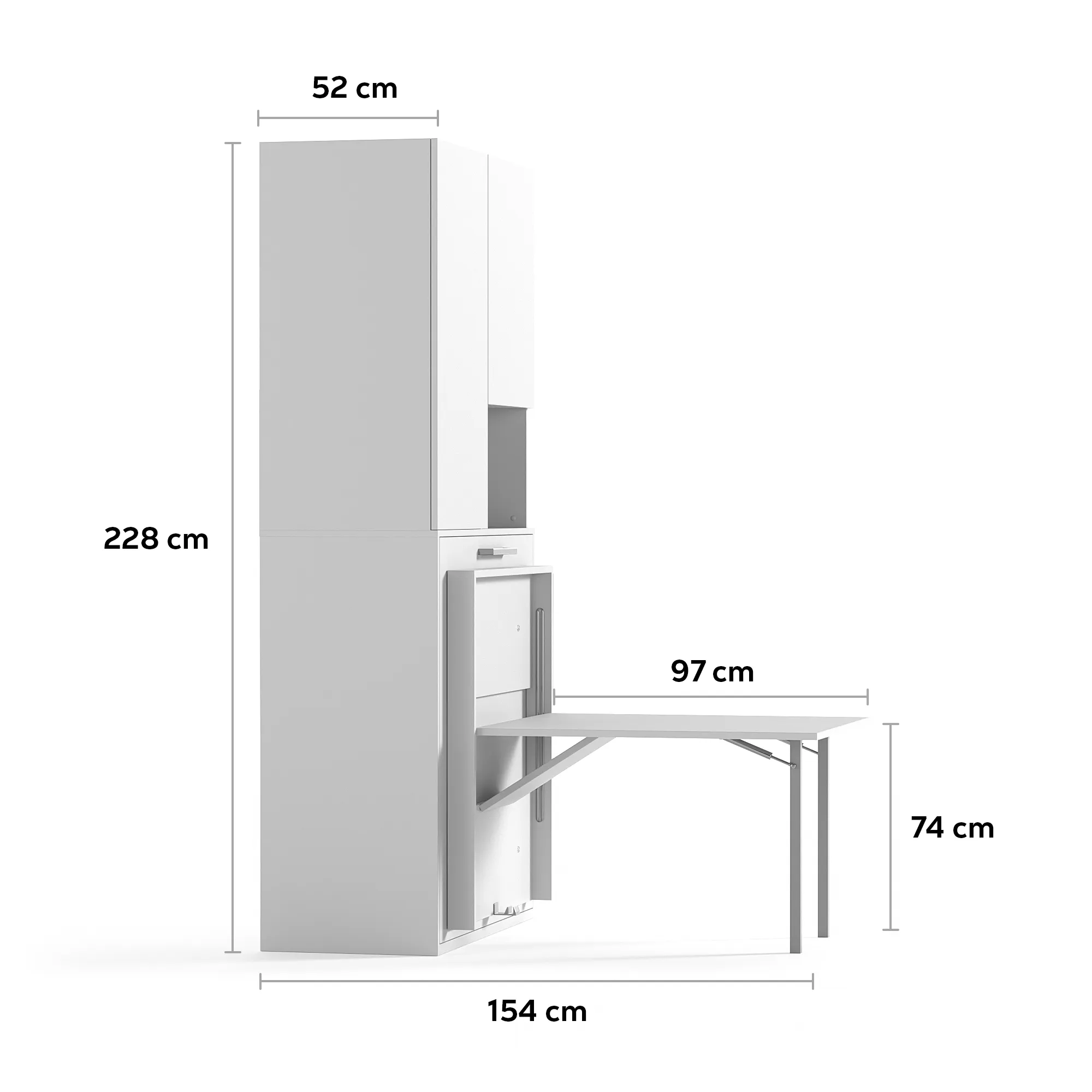 Capsule Folding King Single Wall Bed Compact Set