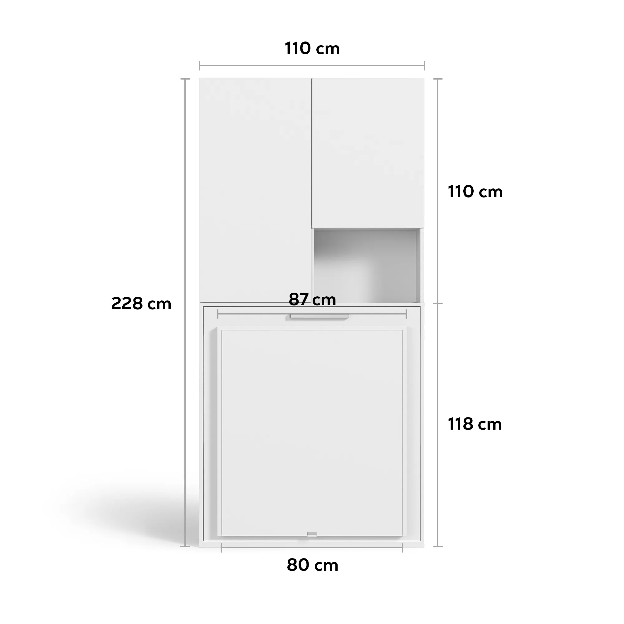 Capsule Folding King Single Wall Bed Compact Set