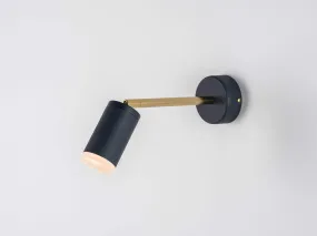 Charcoal grey task wall light