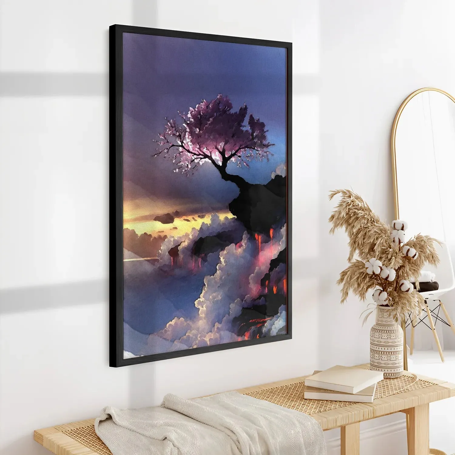 Cherry Blossom On Misty Mountain