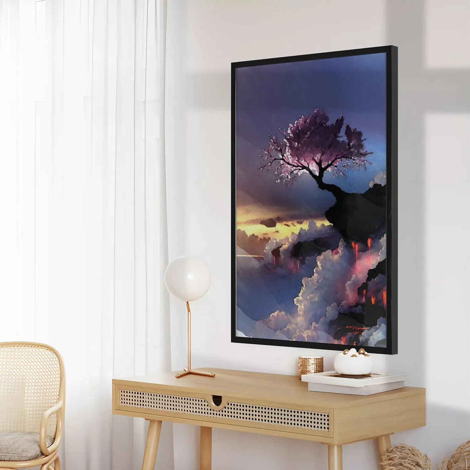 Cherry Blossom On Misty Mountain