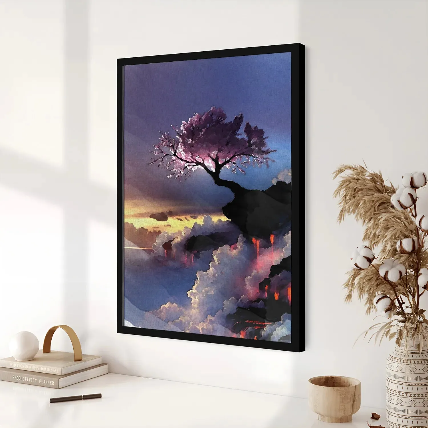 Cherry Blossom On Misty Mountain