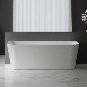 CLIO 1700mm Back to Wall Free Standing Bath Gloss White