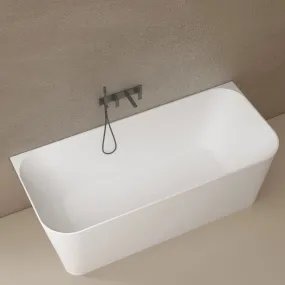 CLIO 1700mm Back to Wall Free Standing Bath Matte White