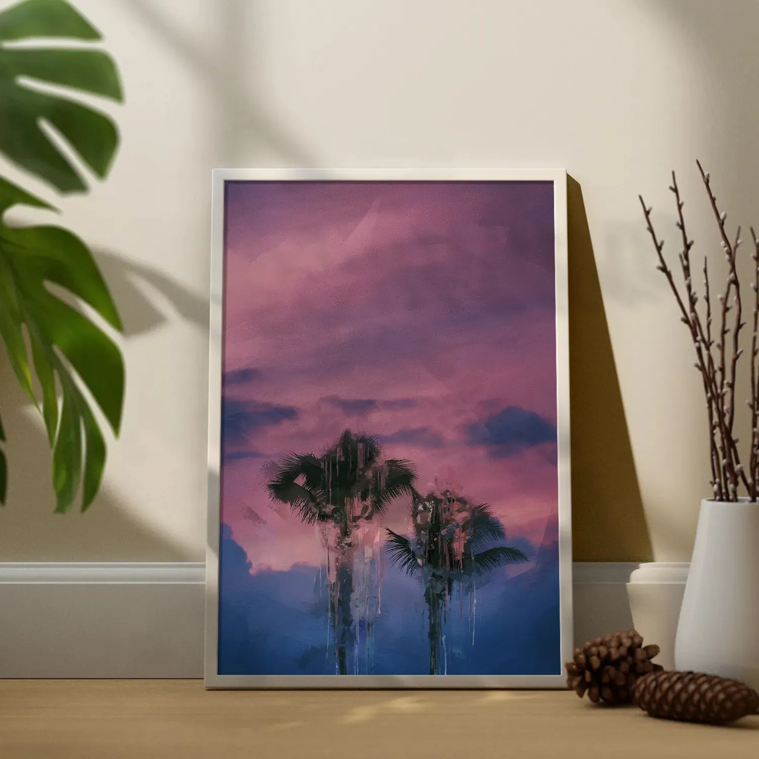 Coconut Trees With Cool Background