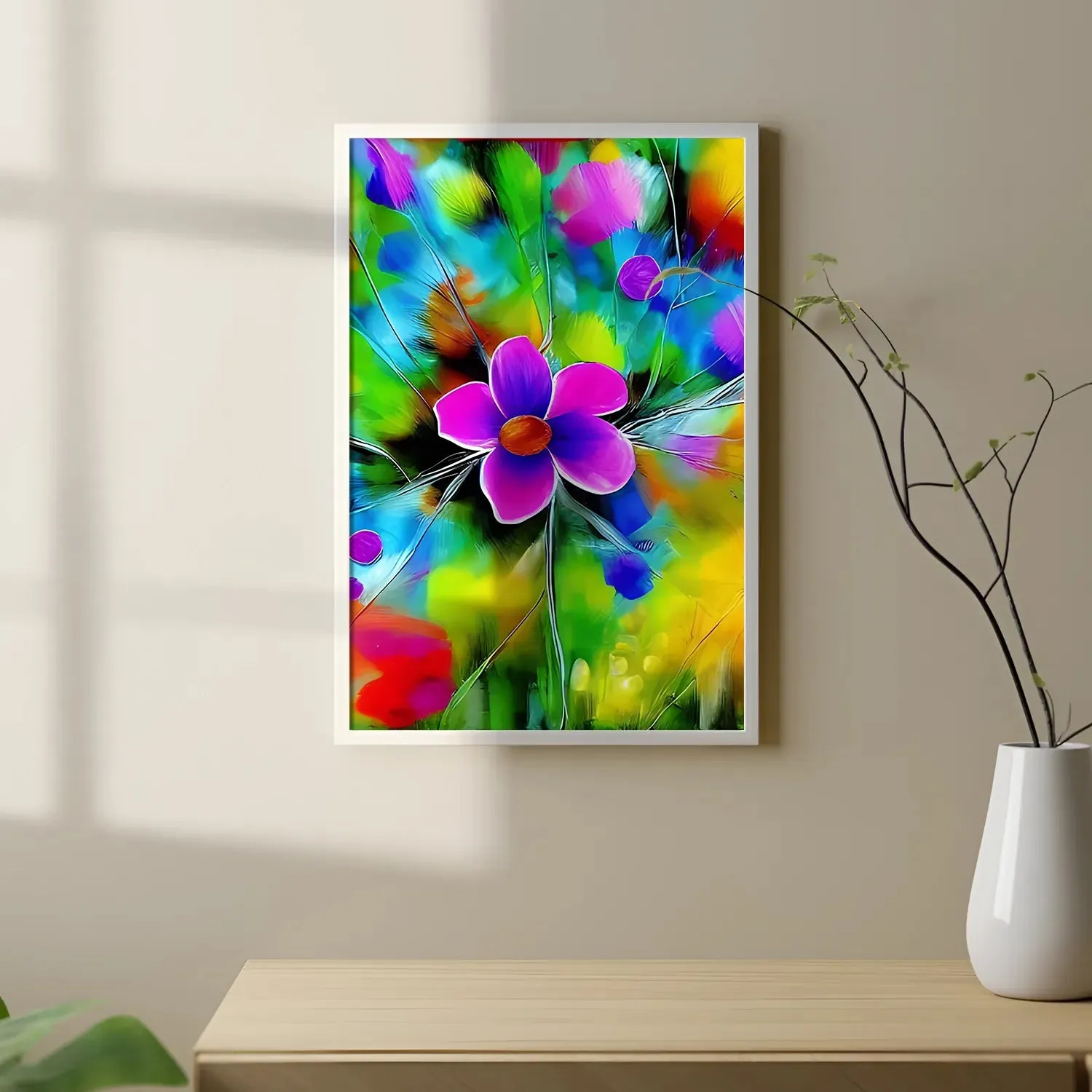 Colored Flower Lucid Background