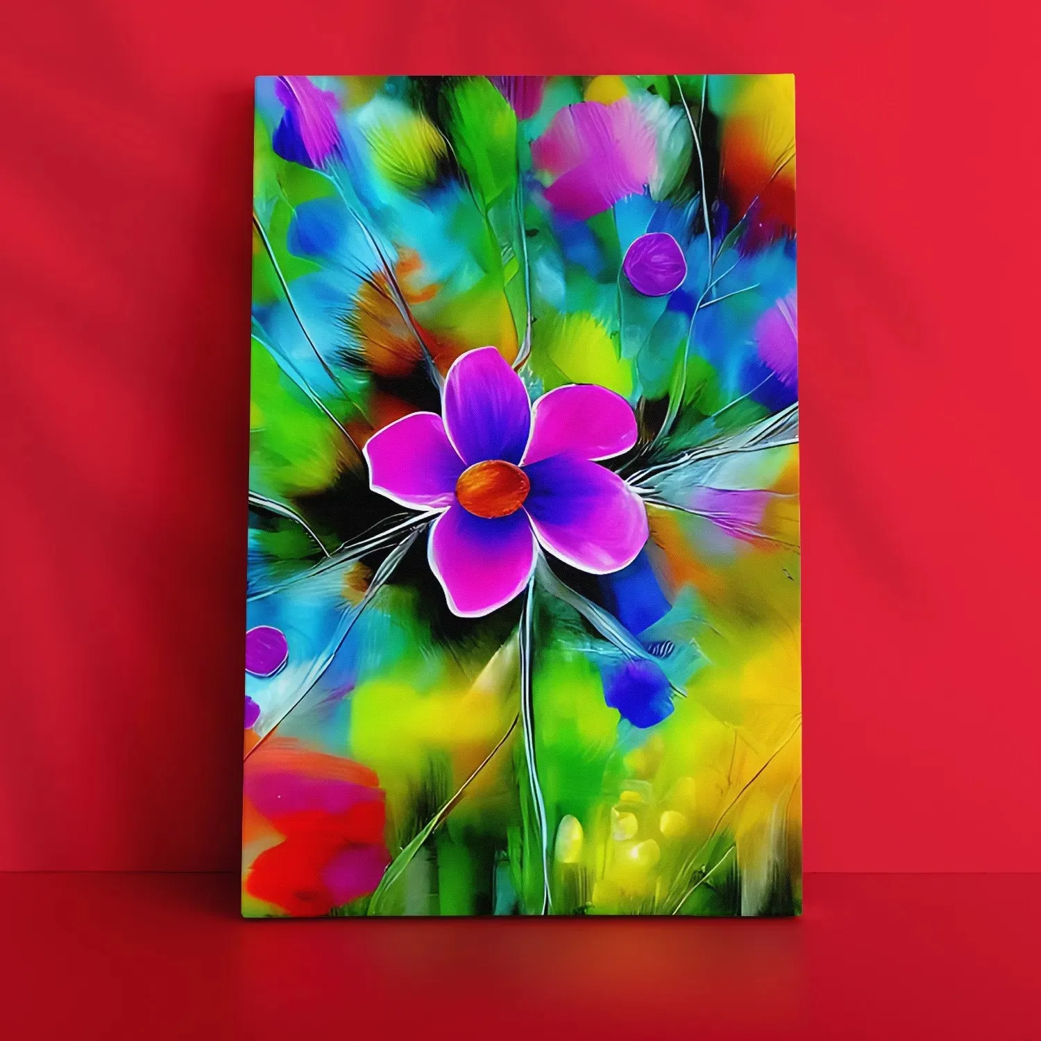 Colored Flower Lucid Background