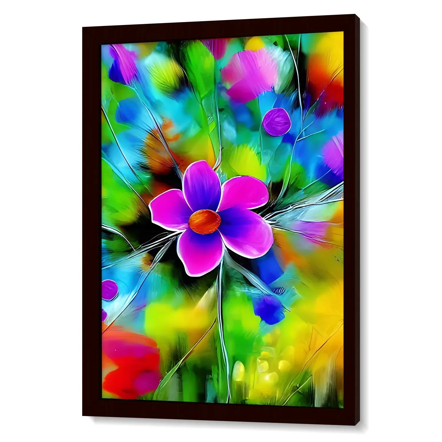 Colored Flower Lucid Background