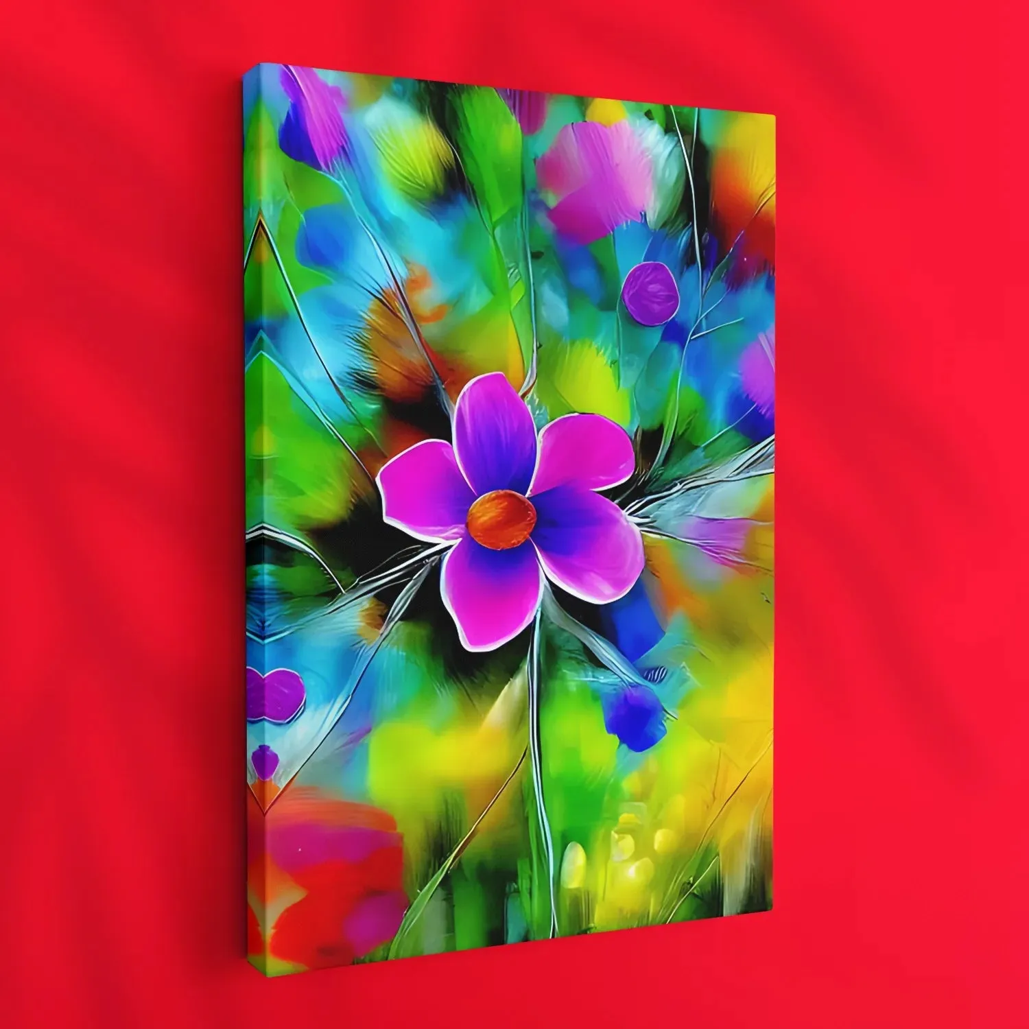 Colored Flower Lucid Background