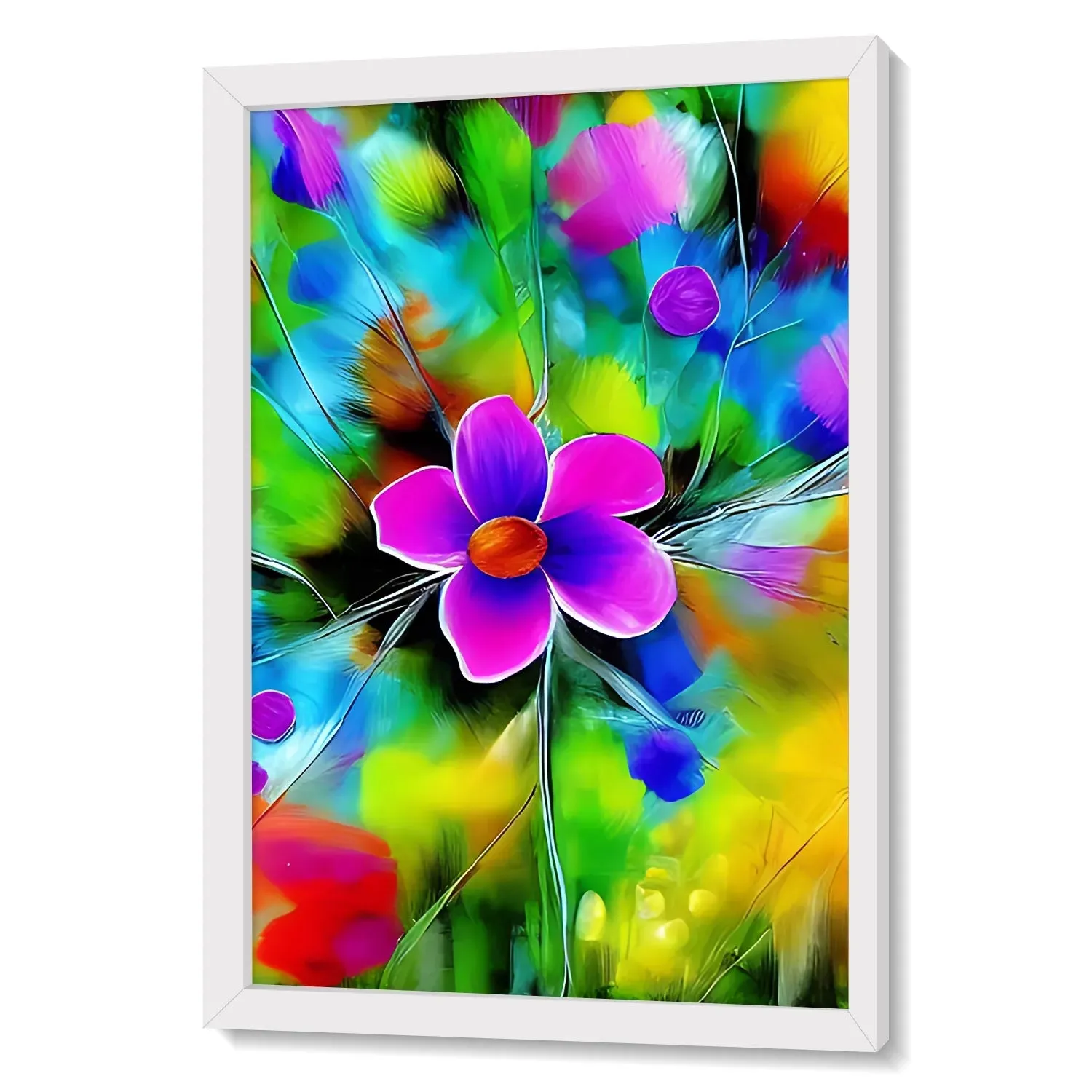 Colored Flower Lucid Background