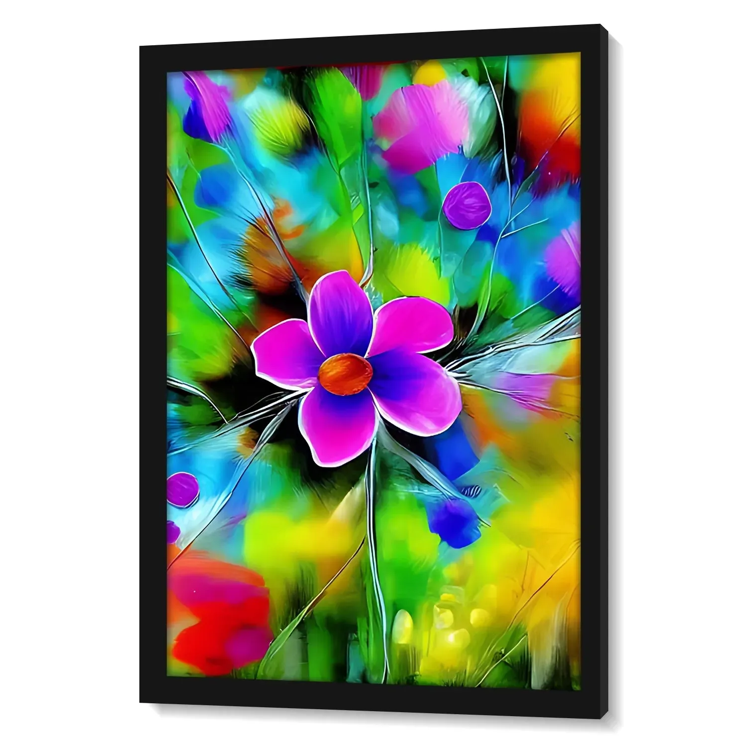 Colored Flower Lucid Background