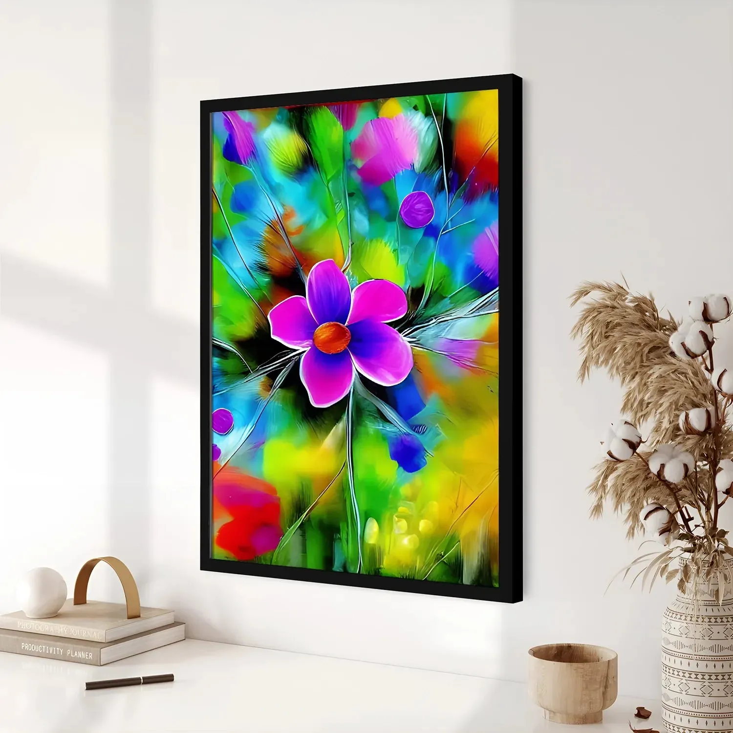 Colored Flower Lucid Background