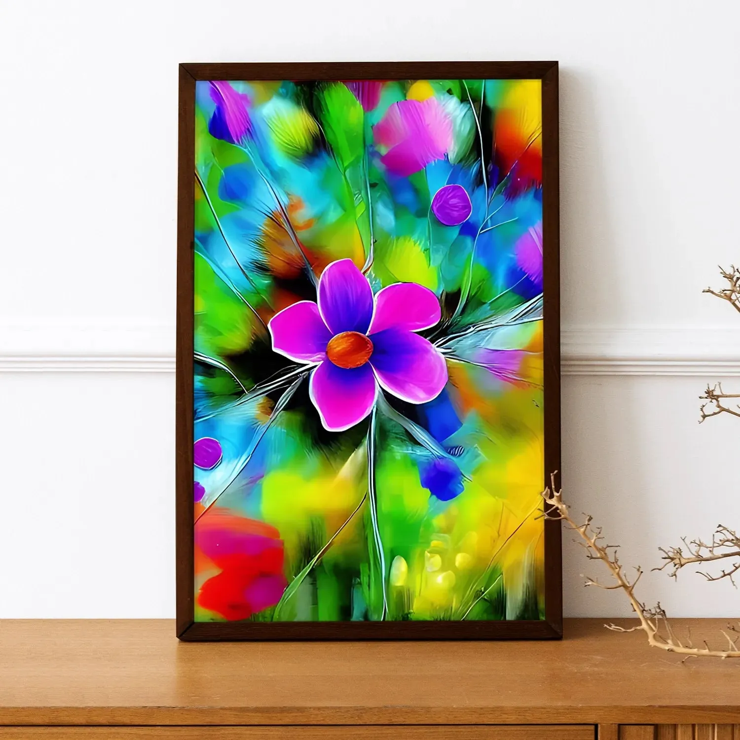 Colored Flower Lucid Background