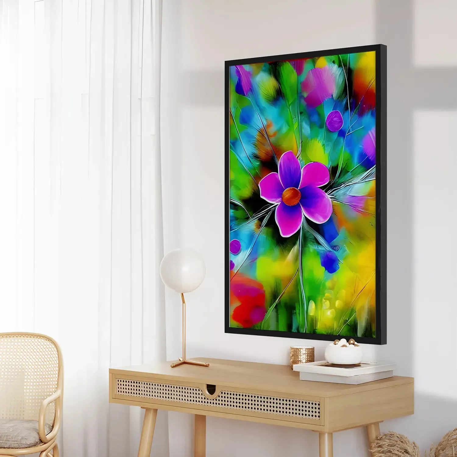 Colored Flower Lucid Background