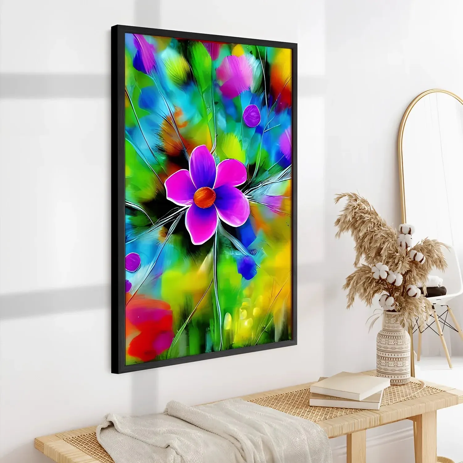 Colored Flower Lucid Background