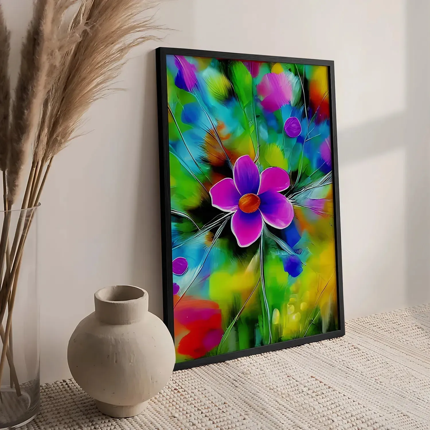 Colored Flower Lucid Background