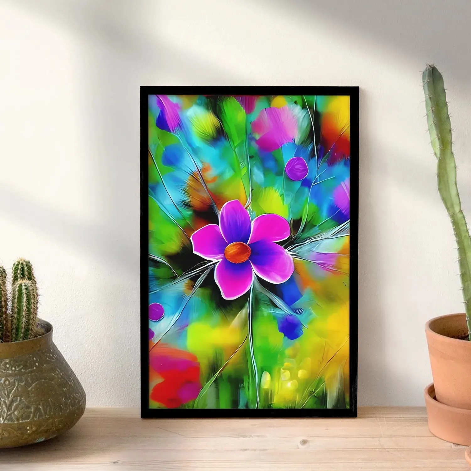 Colored Flower Lucid Background
