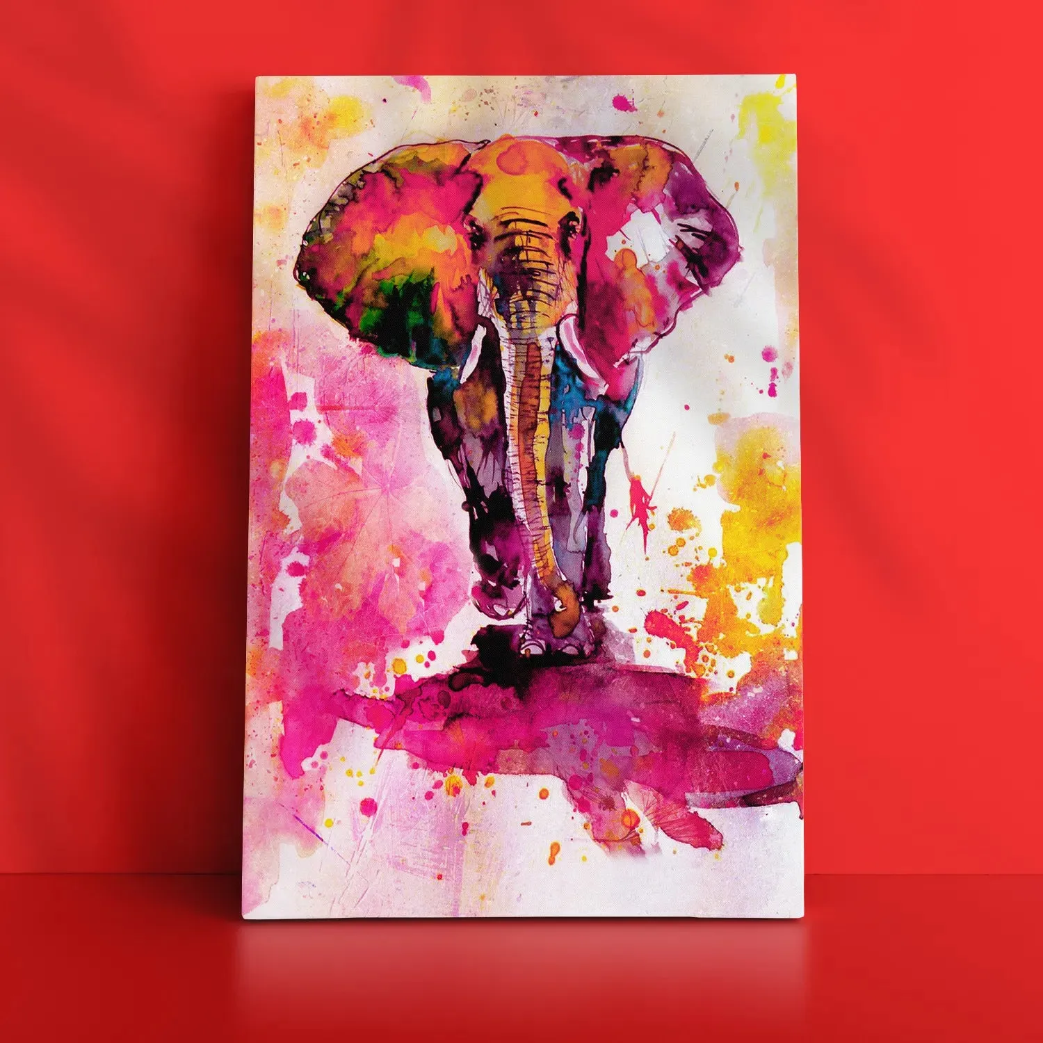 Colorful Elephant Water Color Painting