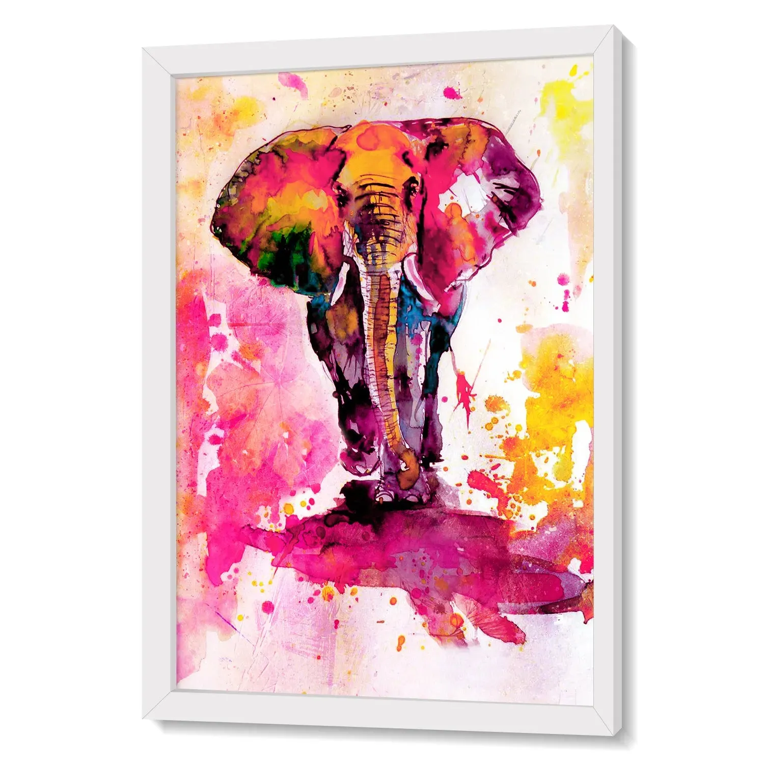 Colorful Elephant Water Color Painting