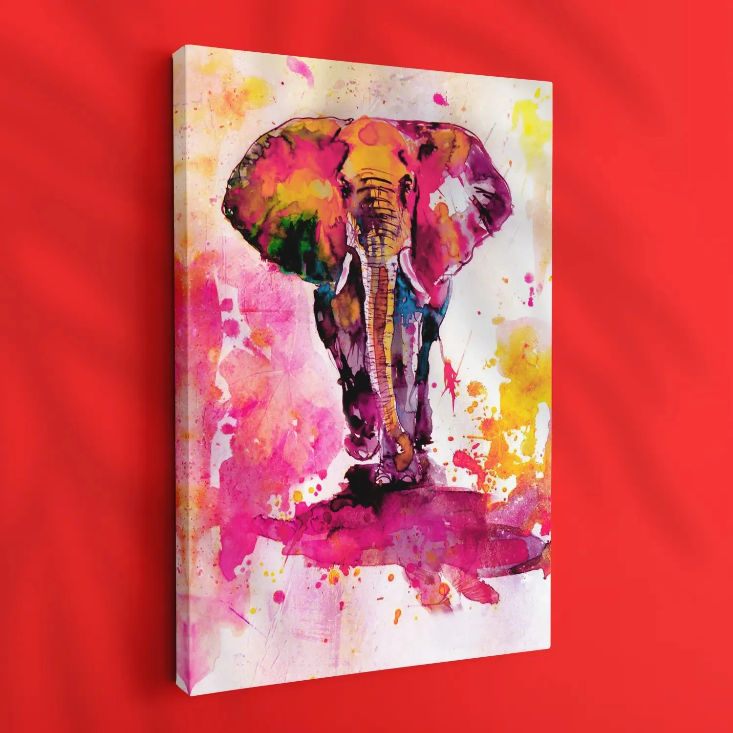 Colorful Elephant Water Color Painting