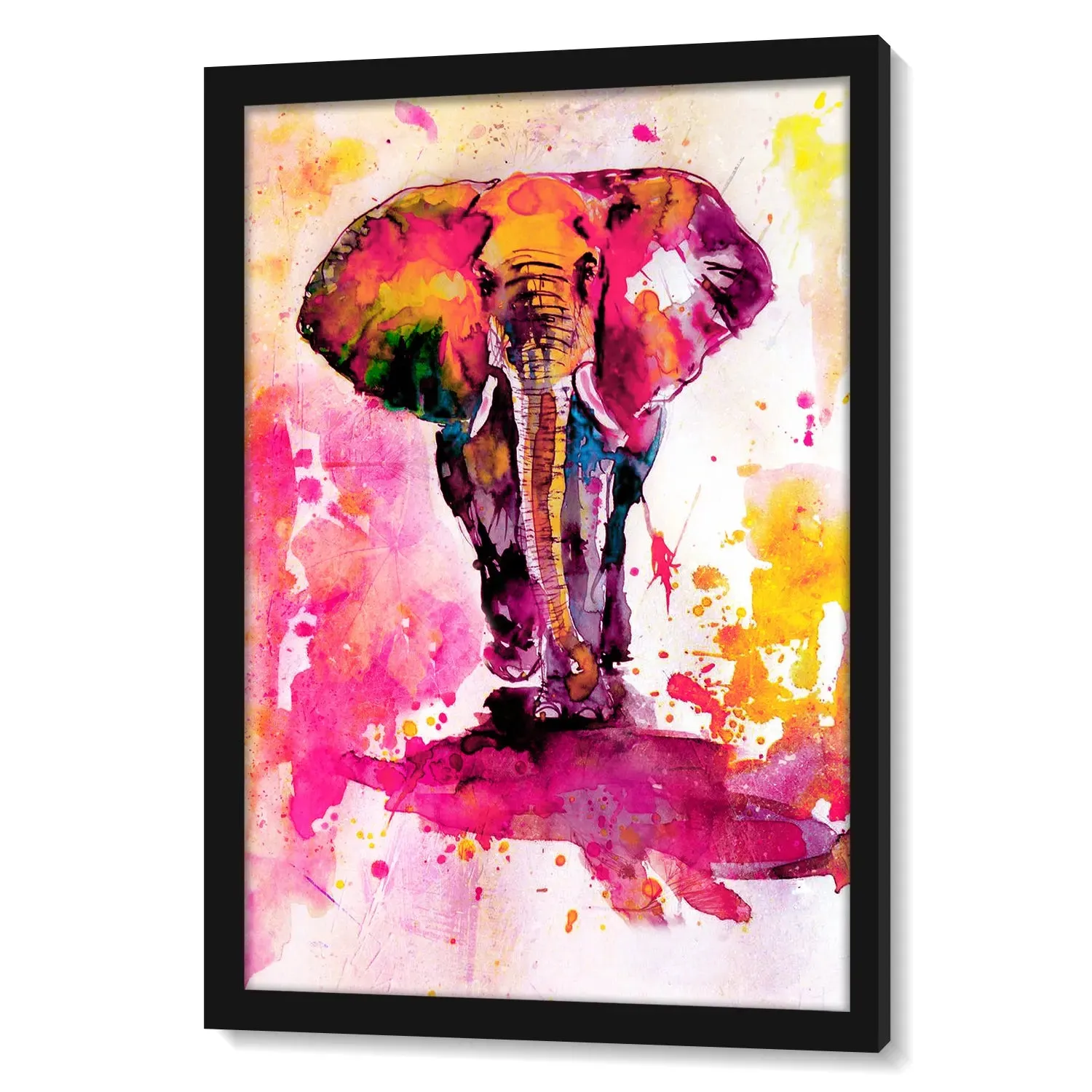 Colorful Elephant Water Color Painting