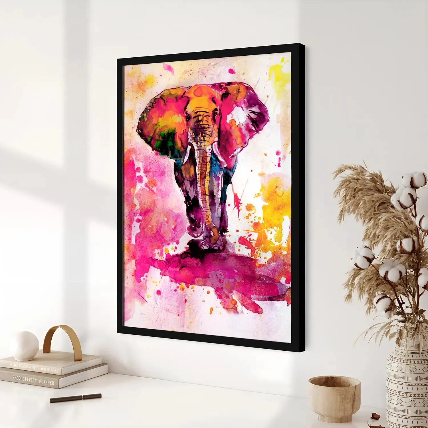 Colorful Elephant Water Color Painting