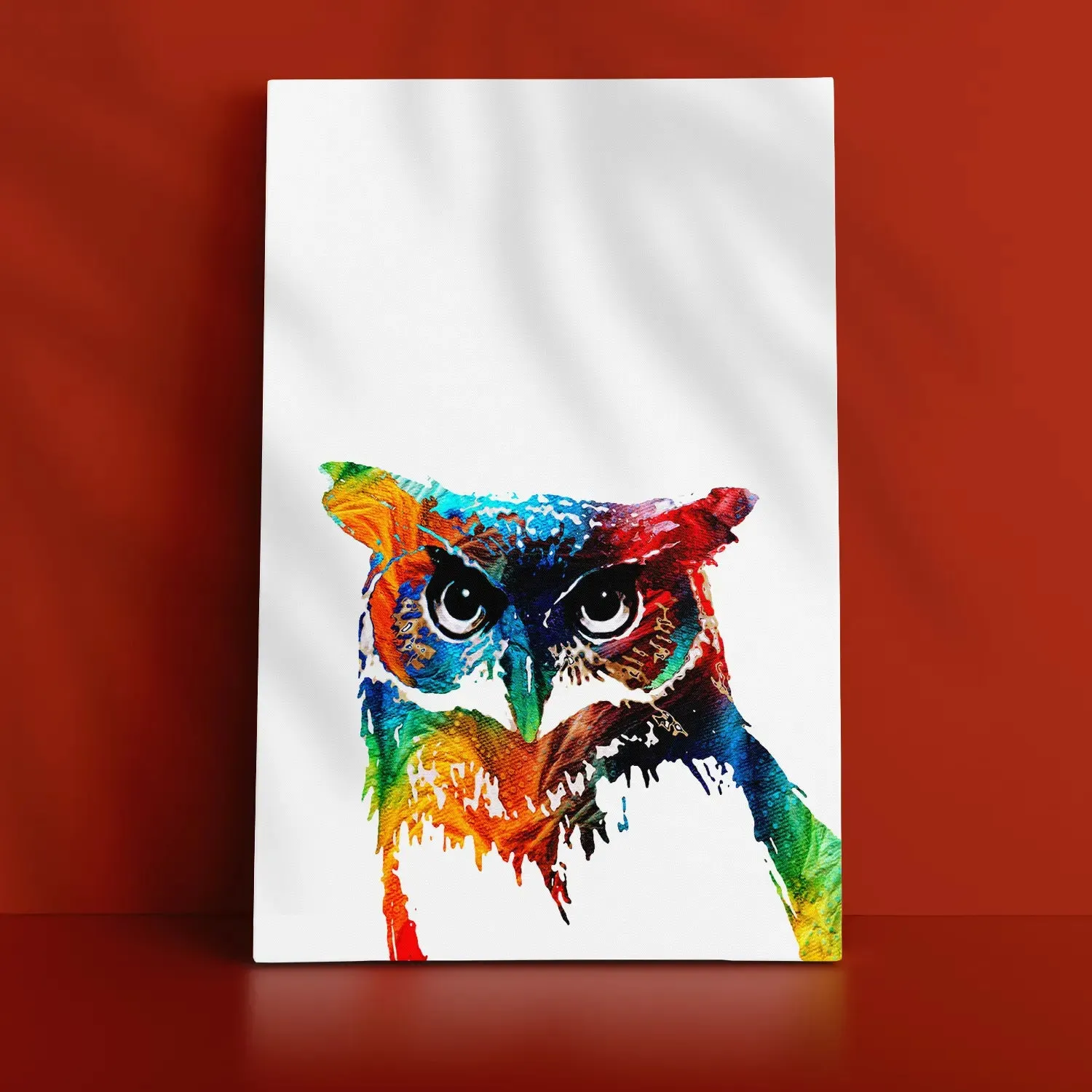 Colorful Owl Modern Art Painting